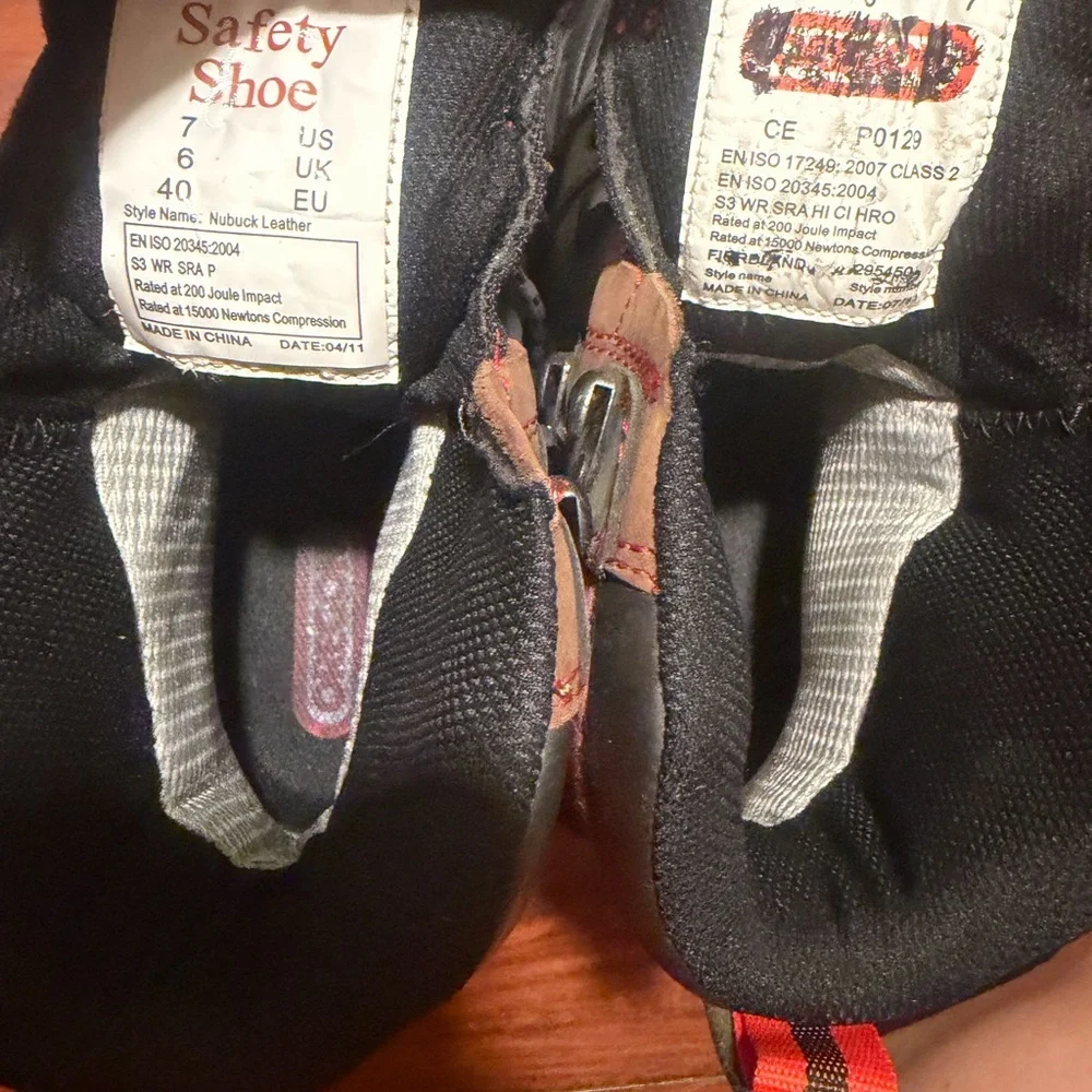 Steel toe ,slip resistant Gray and Black Work Boots - Picture 7 of 7